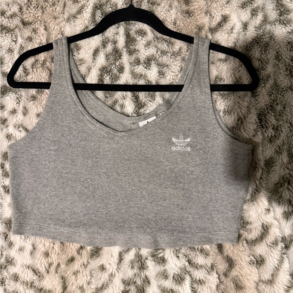 Adidas Heather Gray Women's Crop Top